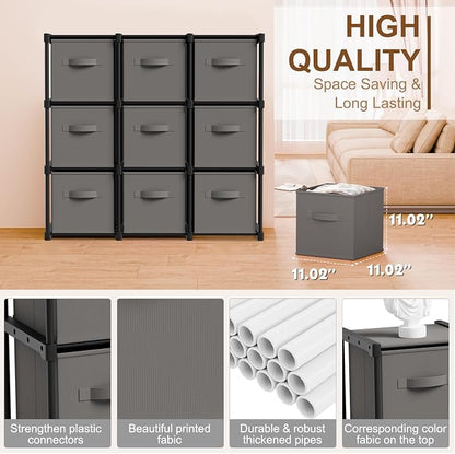 Briwooody 9 Cube Storage Organizer Bins - Image 4
