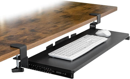 Mount-It! 30” Extra-Wide Clamp-On Under Desk Keyboard Tray, Large Slide-Out by Mount-It