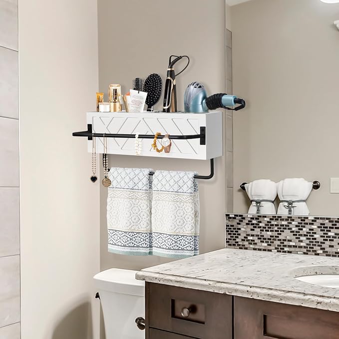 Hair Tool Organizer Wall Mount, Hair Dryer Holder - Image 3