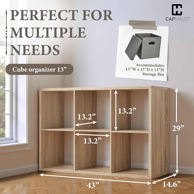 CAPHAUS Sturdy Room 13-Inch Cube Storage Organizer Shelf, - Image 3