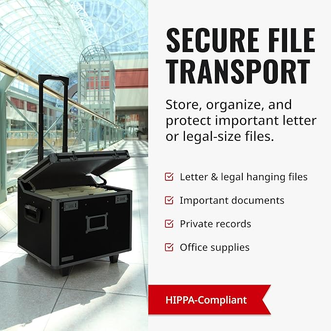Vaultz Locking Mobile File Chest, Letter/Legal Files, 17.5" X 15.5" X 14.5" - Image 4
