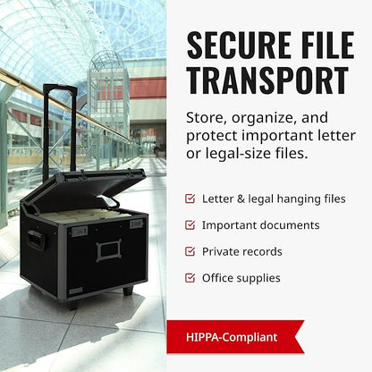 Vaultz Locking Mobile File Chest, Letter/Legal Files, 17.5" X 15.5" X 14.5" - Image 4