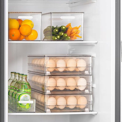 vacane 24 Capacity Egg Holder for Refrigerator Organizer Bins, Bpa Free Egg - Image 2