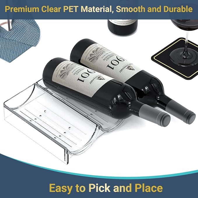 Plastic Water Bottle Organizer and Wine Rack Storage Holder, 4 Tier 12 - Image 6