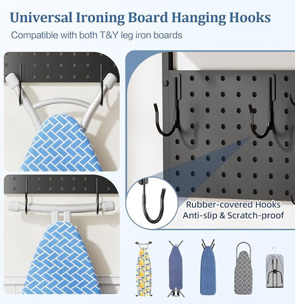 Ironing Board Hanger Wall Mount, Large Storage Iron and Ironing Board Holder - Image 3