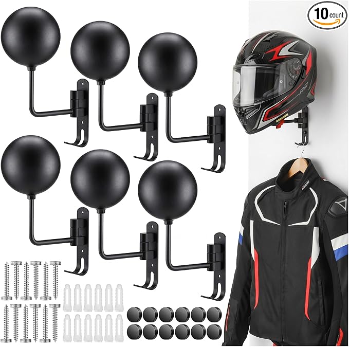 Shimeyao Motorcycle Helmet Holder Wall Mount 180° Rotation Helmet Hanger – by Shimeyao