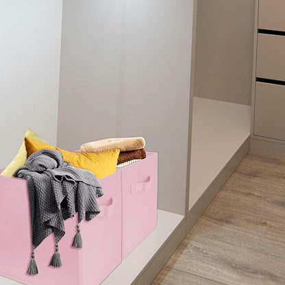 2 Pcs Storage Cubes, 10.5 Inch Collapsible Storage Bins, Fabric Foldable Bins - Image 7