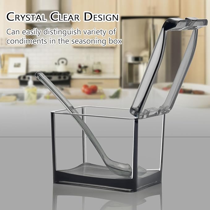 V·RESOURCING Clear Seasoning Box, 5 Pieces Clear Seasoning Storage Container - Image 3