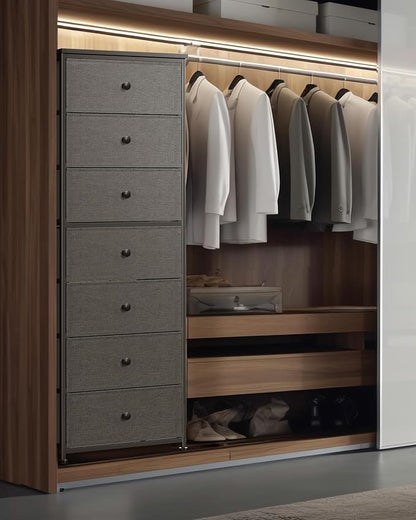 Mifuro Tall Fabric Dresser for Bedroom, Vertical Storage Organizer Tower - Image 4