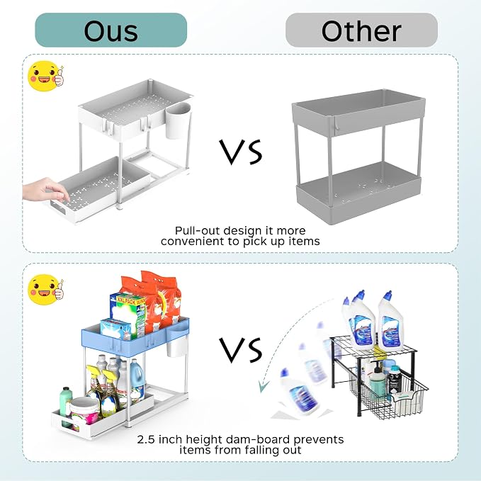 2 Pack Under Sink Organizer - Image 4