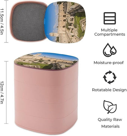Israel at The Tower of David Rotating Jewelry Organizer Box 4-Layer 360° - Image 2