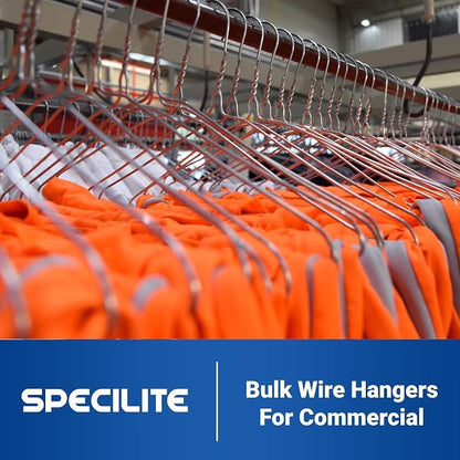 SPECILITE Wire Metal Clothes Hangers Bulk 50 Pack - Image 8