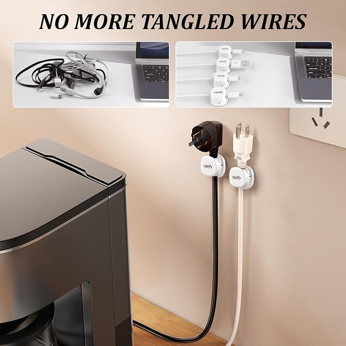 8 Pack Spring Cable Clips, Adhesive Cord Organizer - Image 5