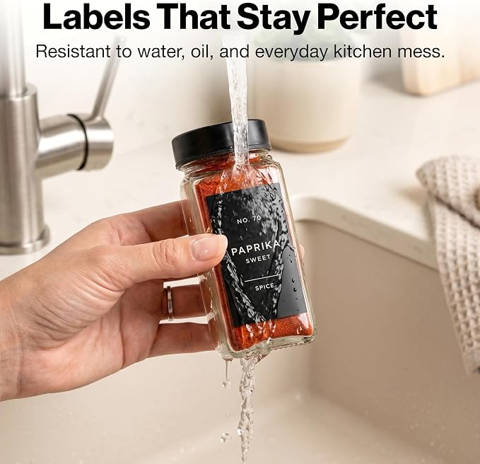 Minimalist Spice Jar Labels Self-Adhesive - Image 6