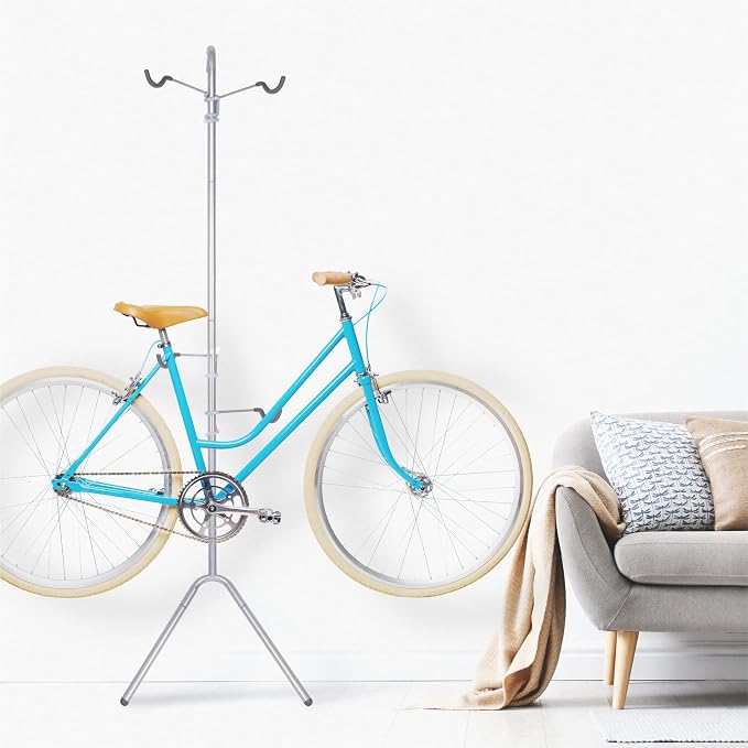 Delta Cycle Two Bike Gravity Pole Stand Garage, 2 Bike Storage Rack, No - Image 7