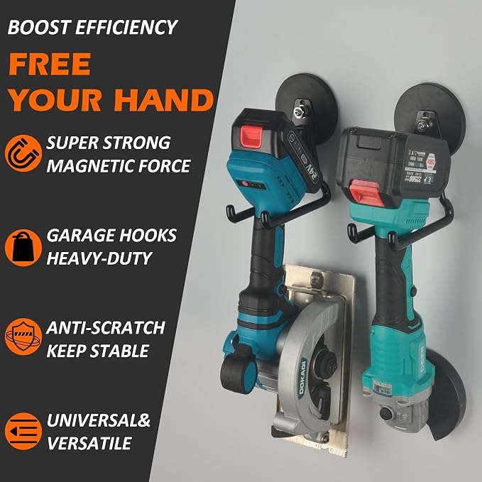 MUTUACTOR New Upgraded Magnetic Hooks Heavy Duty, 40lbs Anti-Scratch Garage - Image 4