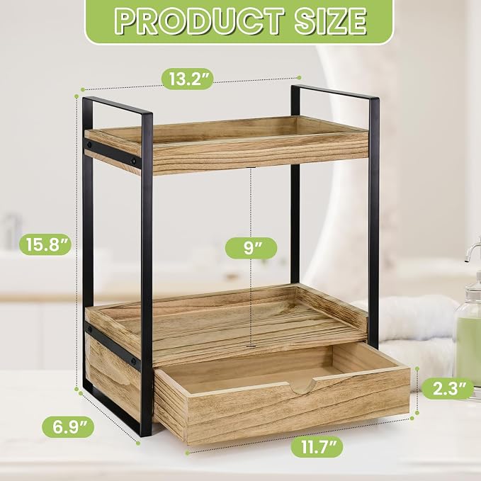 Ukonvi 2-Tier Bathroom Organizer Countertop - Image 3