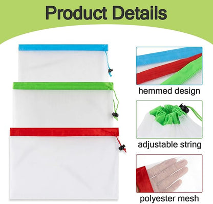 MAQIHAN 12PCS Reusable Produce Bags - Image 3