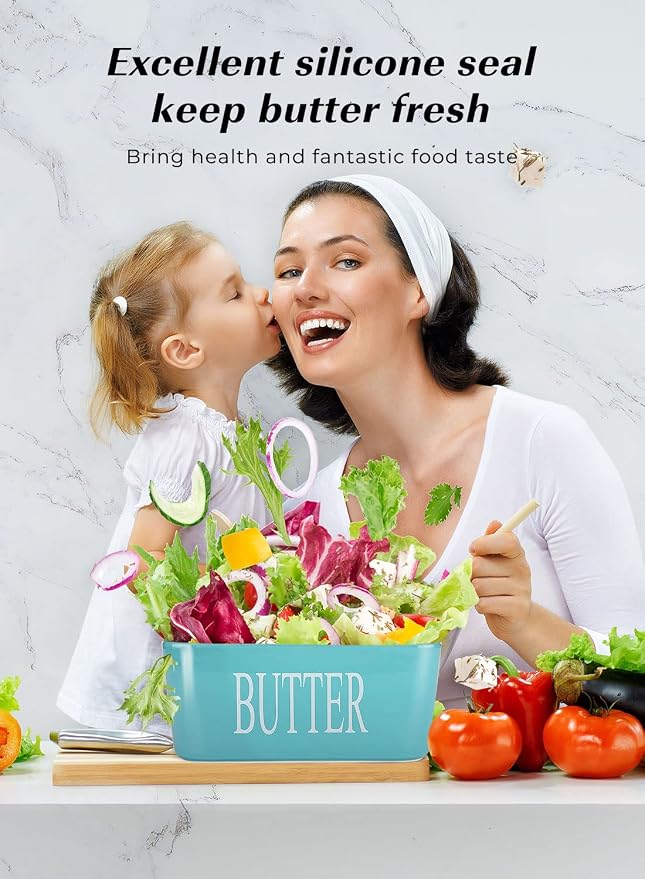 Butter Dish with Lid: Large Butter Container - Image 3
