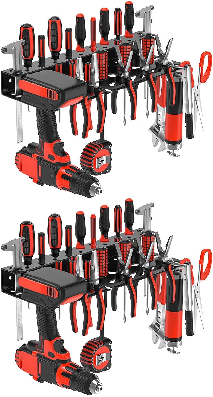 2Pcs Metal Screwdriver Organizer, Wall Mount Plier Organizer Hammer Holder by VeyFolzinst