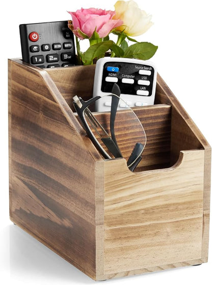 Remote Control Holder, TV Remote Holder, Wood Farmhouse Remote Caddy by BWODYAY