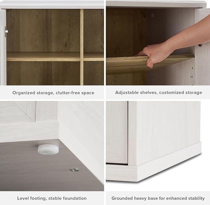 mopio Blake Storage Cabinet, Small Modular Accent Display Sideboard Buffet - Image 4
