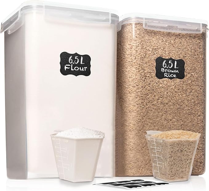 WHITE FEATHER SUPPLIES 2 PC Large Food Storage Containers by WhiteFeather