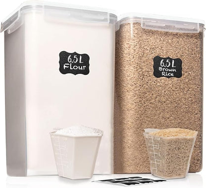 WHITE FEATHER SUPPLIES 2 PC Large Food Storage Containers by WhiteFeather