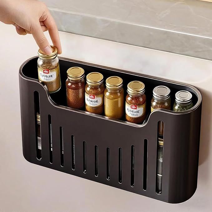Kitchen Cabinet Door Storage Box, Self-Adhesive Wall-Mounted Storage Box - Image 7