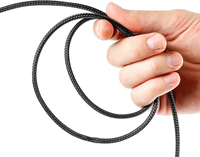Xuniea 96ft Wire Loom Braided Cable Sleeve Covers Cord Management - Image 4