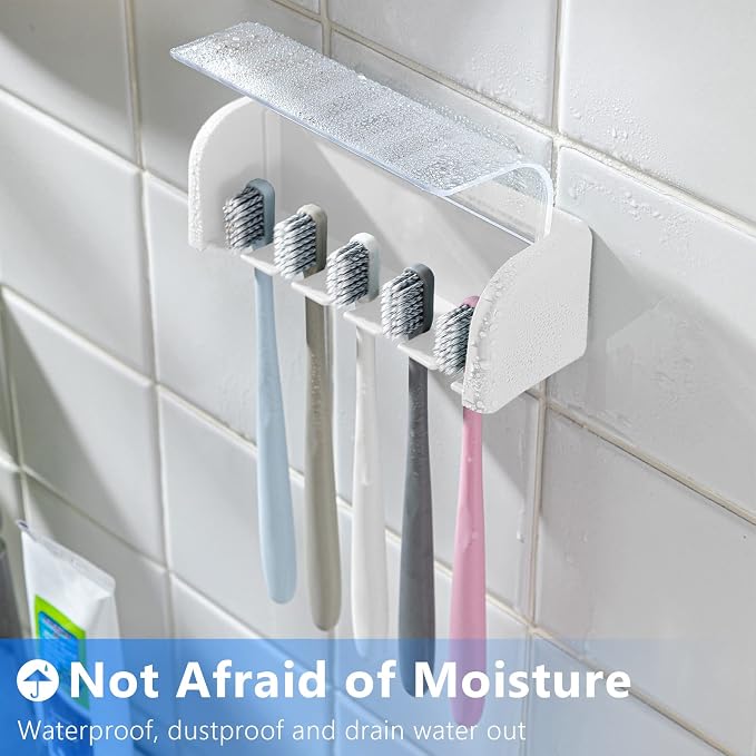 5 Slots Toothbrush Holder Wall Mount - Image 5