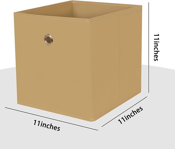 Foldable Storage Cubes Bins, 11 Inch Cloth Storage Cube Fabric Storage Box - Image 2