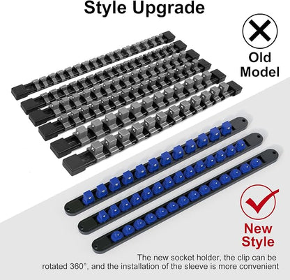 FivePears 3PCS 360° Socket Organizer Twist Lock, 3/8 1/4 1/2 Socket Storage - Image 6