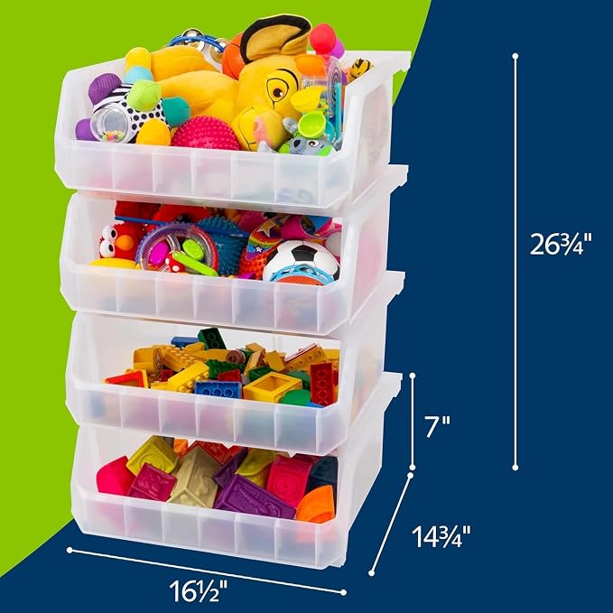 Plastic Containers for Organizing and Storage Bins for Closet, Garage or Pantry - Image 3