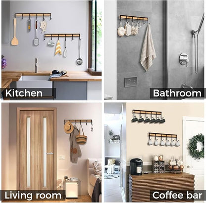 Kitchen Utensil Hanger, Wall Mout Kitchen Utensil Holder Organizer Rack - Image 5