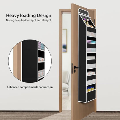 Univivi 6-Shelf Over Door Hanging Organizer Fabric Baby Door Storage - Image 2