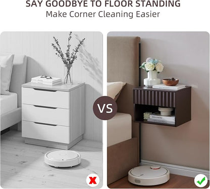 Floating Nightstand with Fluted Drawer - Image 4