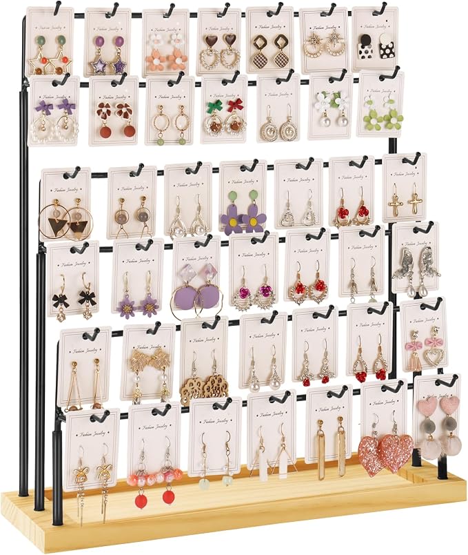 Earring Display for Vendors, 6 Tiers Earring Rack Display Holder Stand by Unknown
