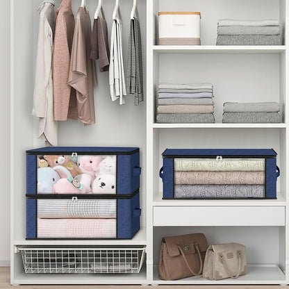 HomeHacks Storage 3-Pack Clothes Organizer Storage Bags Foldable Storage Box - Image 6