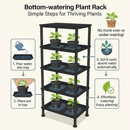 RooTrimmer 5-Tier Seed Starter Trays, Plant Stand, - Image 3