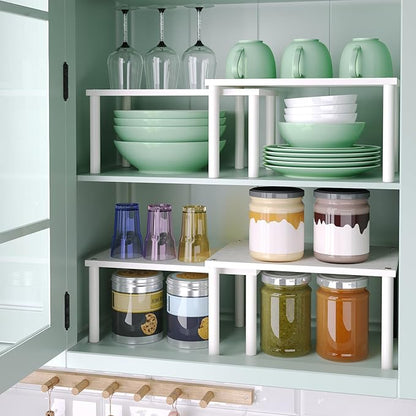 Cabinet Organizer Shelf, Kitchen Counter Shelves, Bamboo Spice Rack Countertop - Image 2
