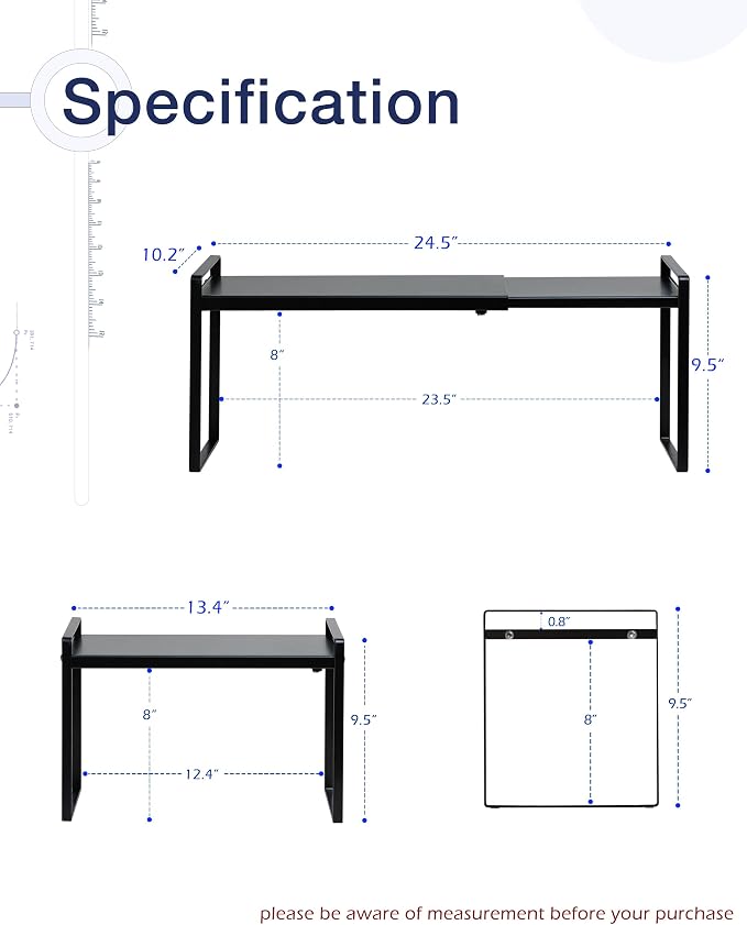 Nxconsu Expandable Cabinet Shelf Organizer Riser - Image 3