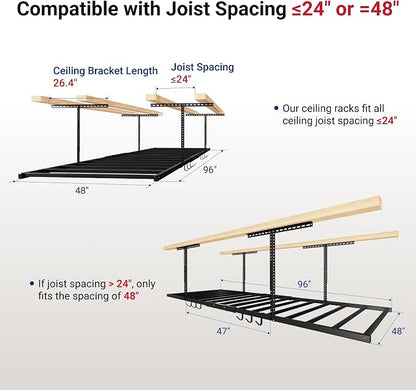 FLEXIMOUNTS 4x8 Overhead Garage Storage Rack - Image 3
