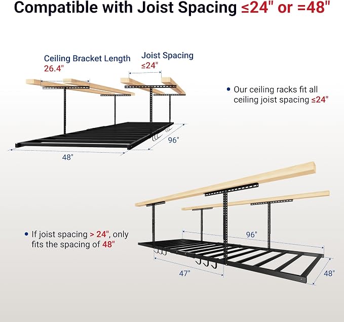FLEXIMOUNTS 4x8 Overhead Garage Storage Rack - Image 3