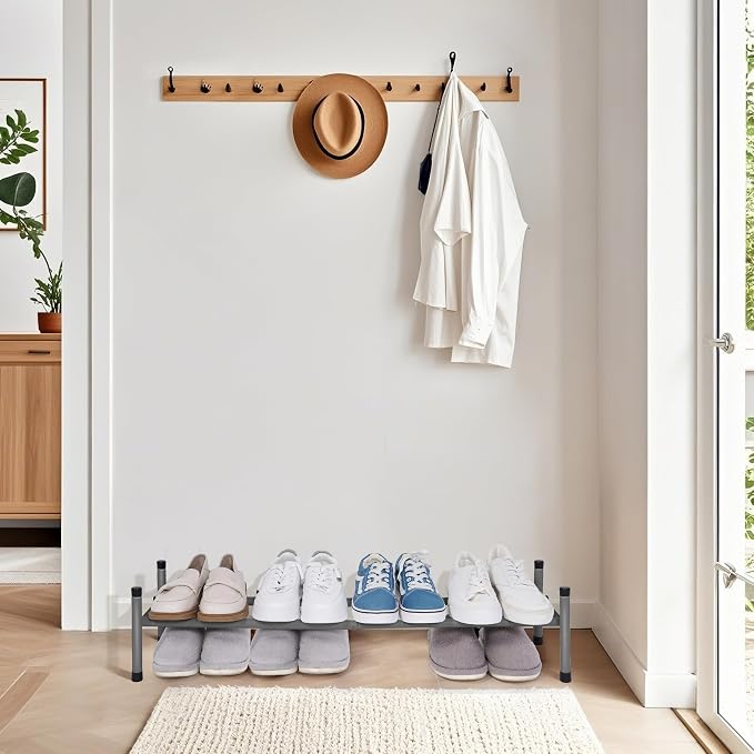 STORAGE MANIAC Expandable Shoe Rack, 4 Pairs Stackable Small Shoe Rack - Image 7