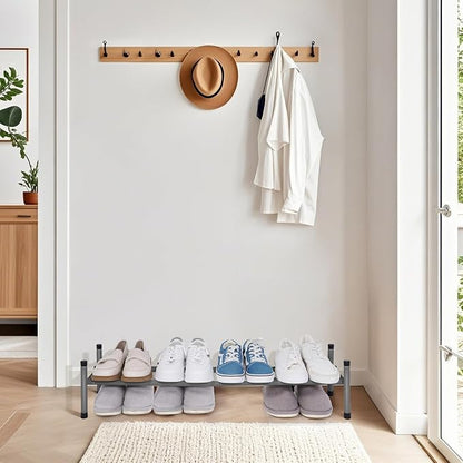 STORAGE MANIAC Expandable Shoe Rack, 4 Pairs Stackable Small Shoe Rack - Image 7
