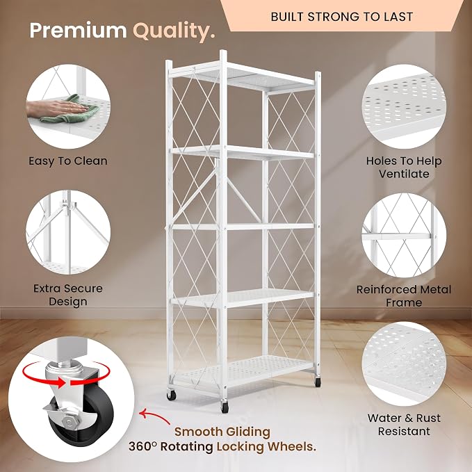 Our Modern Space 5-Tier Foldable Storage Shelf - Image 3