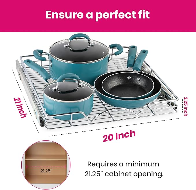 HOLDN’ STORAGE Pull Out Cabinet Organizer, Heavy Duty Caddy w/Lifetime Limited - Image 3