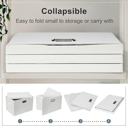 Large 17" 36 Quart Collapsible Stackable Storage Bins - Image 5