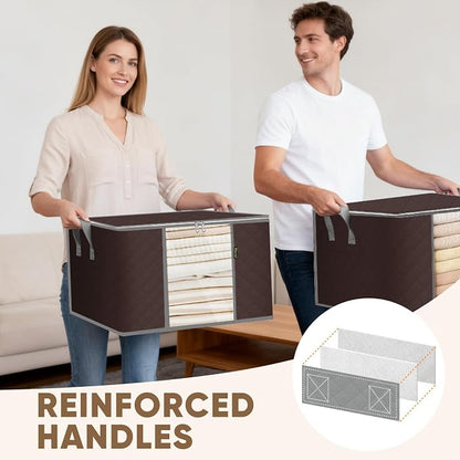 BALEINE 3 Pack Clothes Storage Bags, 24 Gallon Storage Containers - Image 5